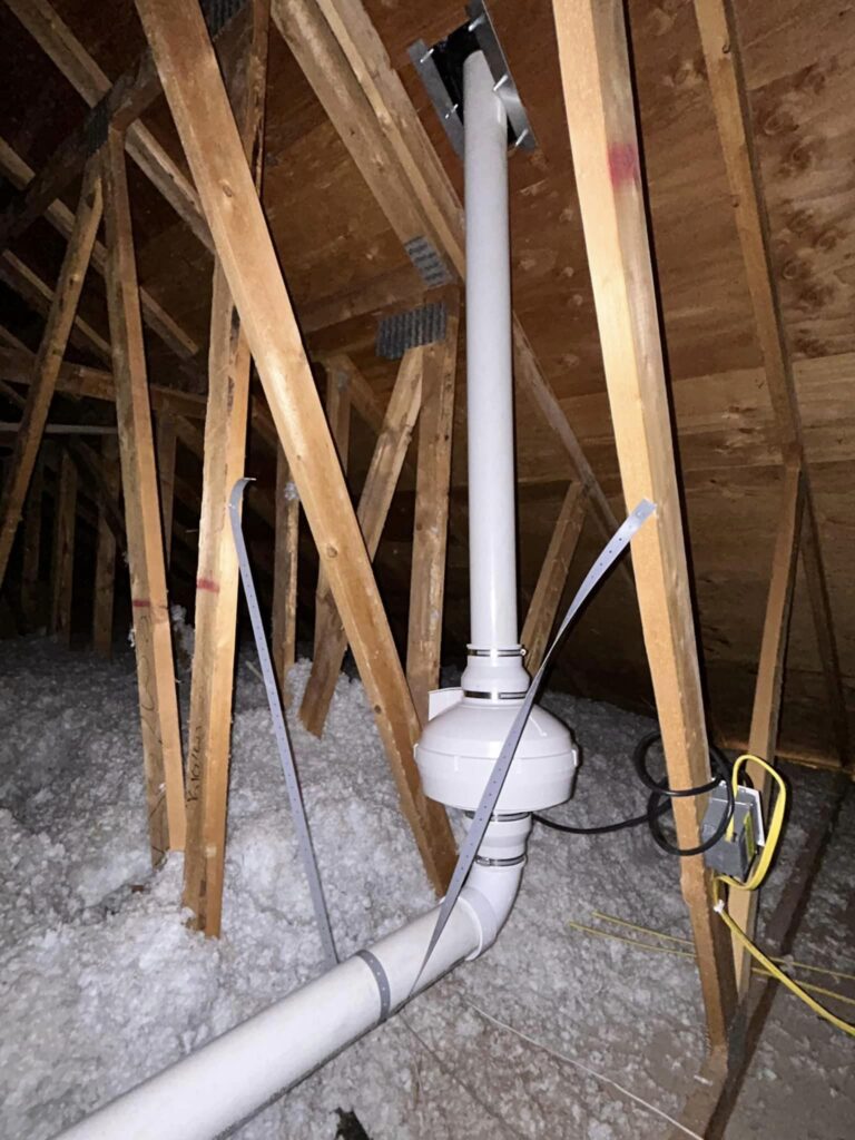 basement radon mitigation system