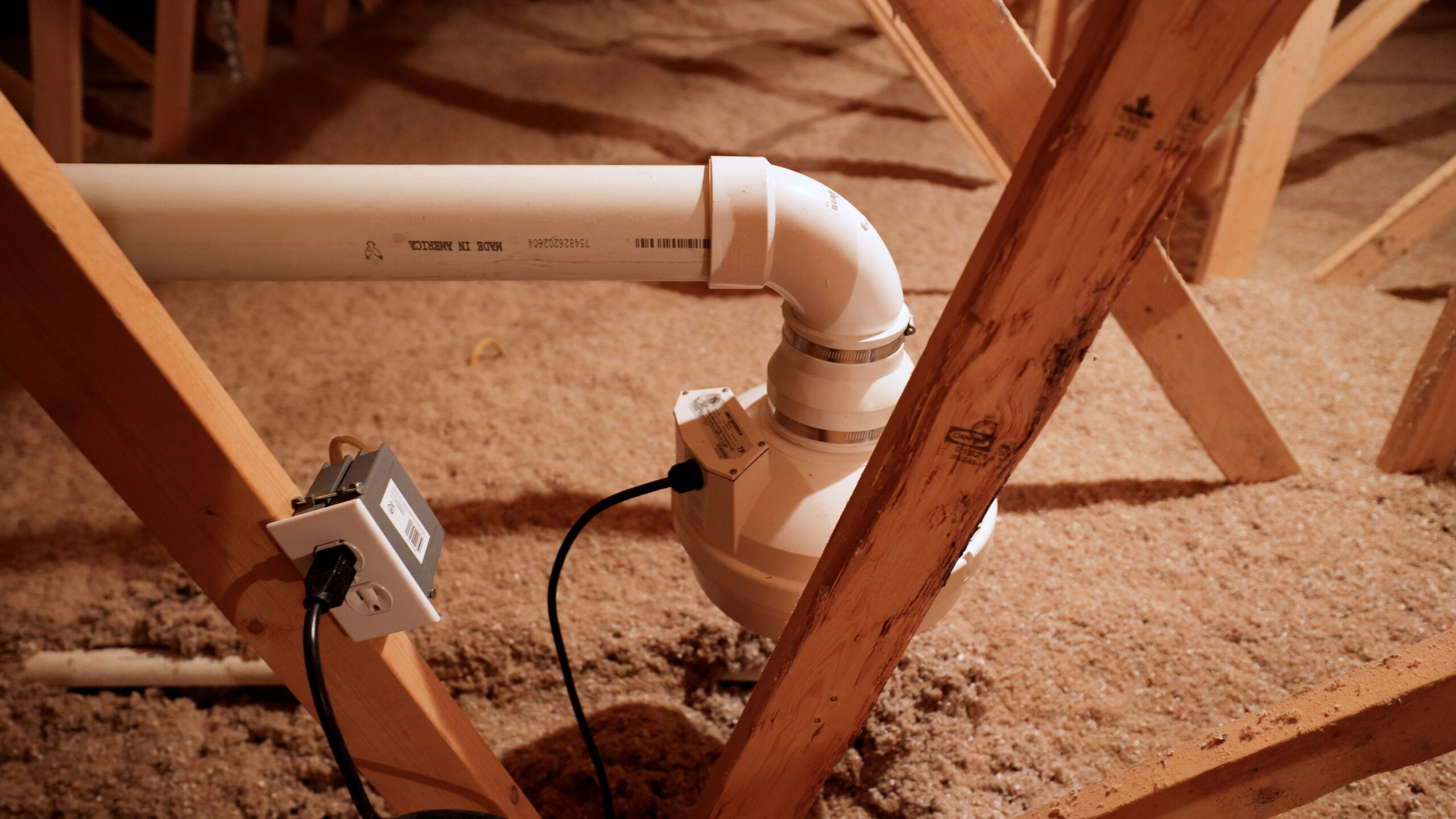 St. Louis radon system inside attic