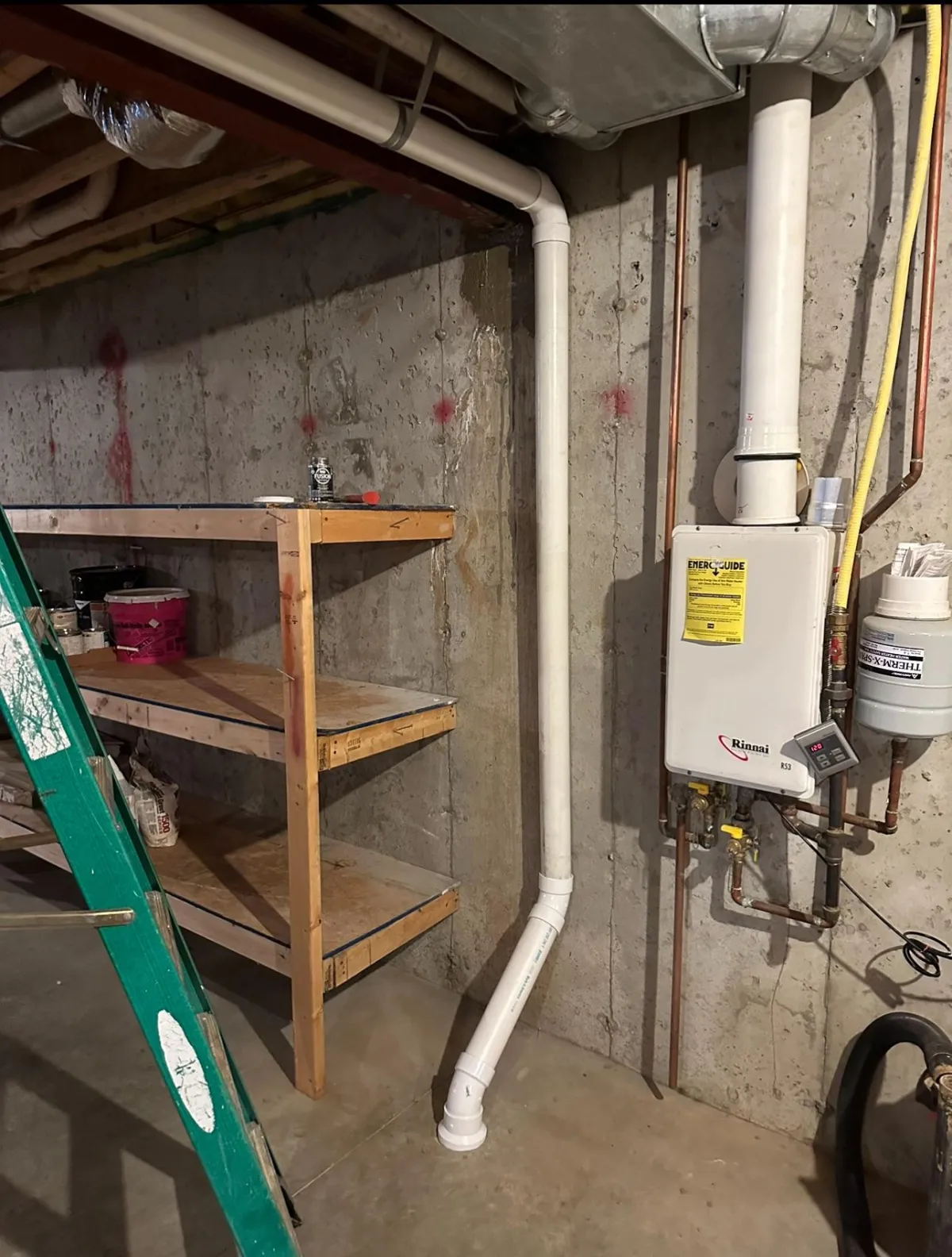Completed radon remediation system