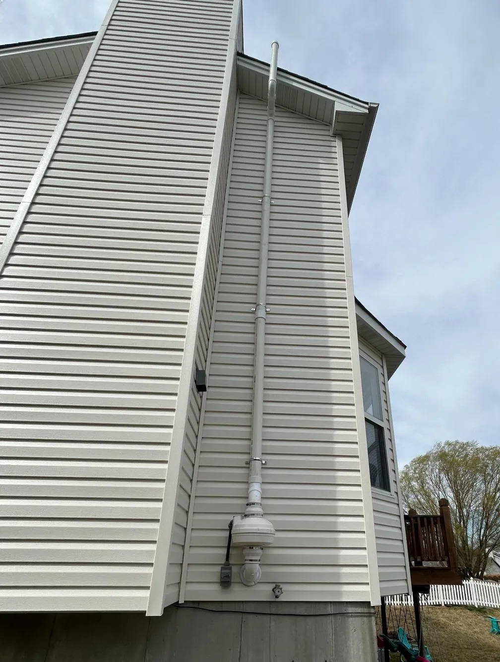 Radon system install in a St. Louis home