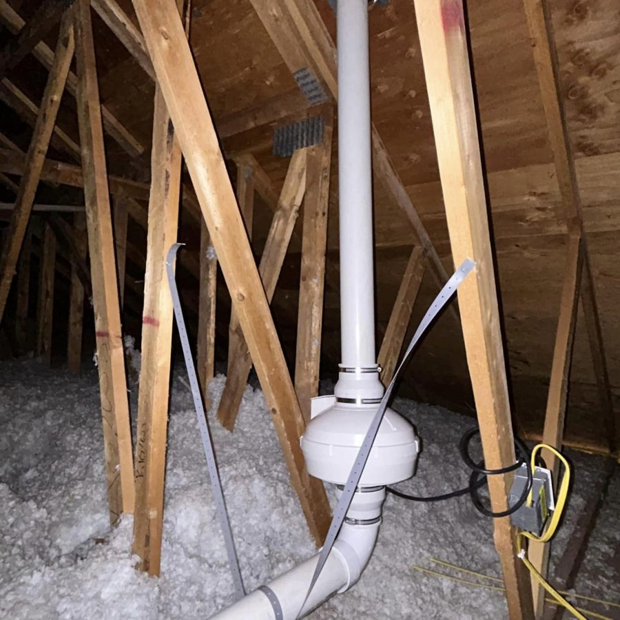 basement radon mitigation system